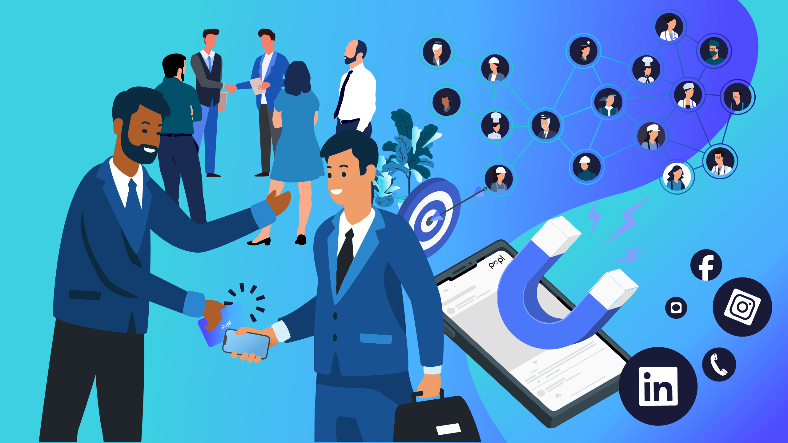 Business services people and their connections