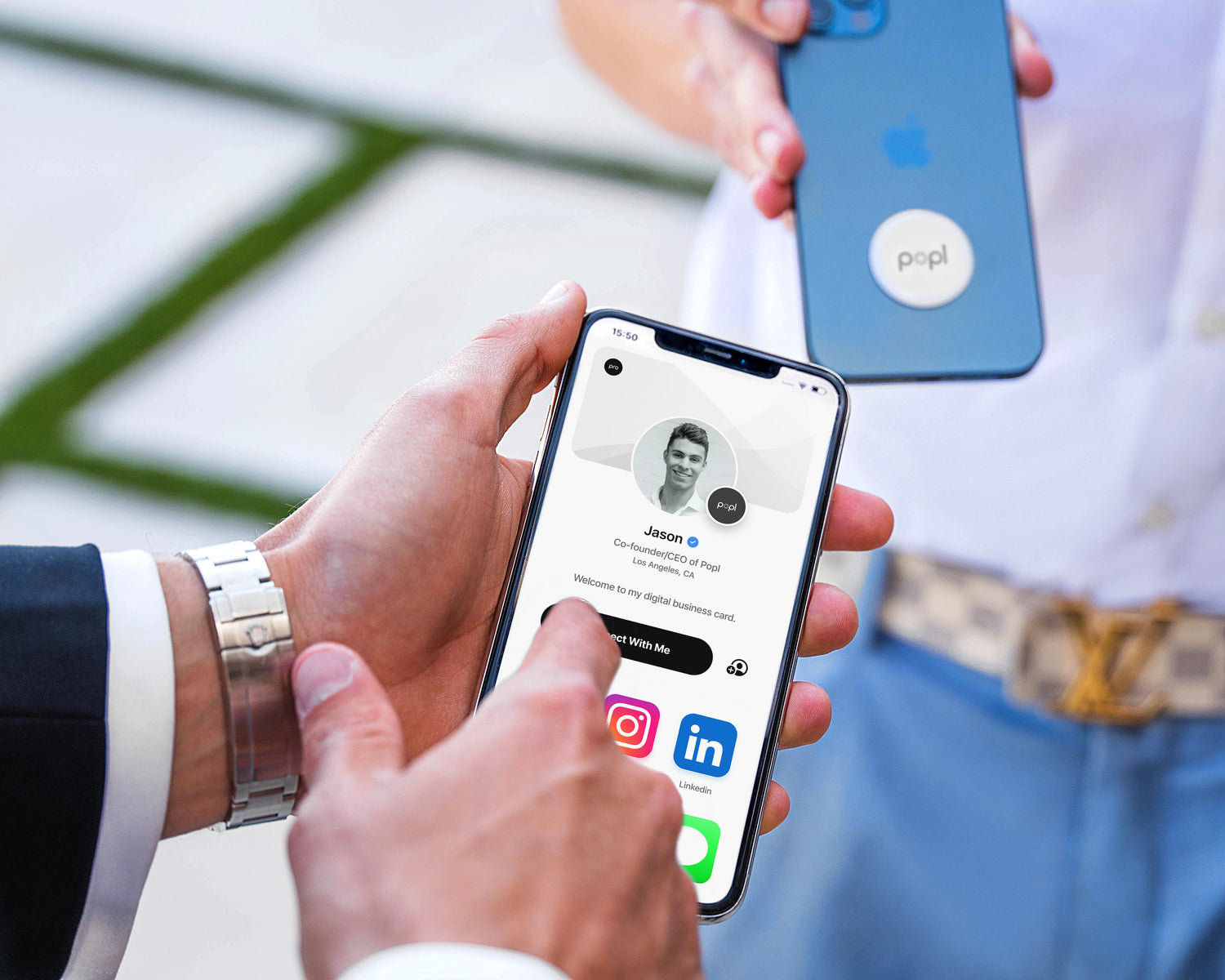 an image of Popl digital business card