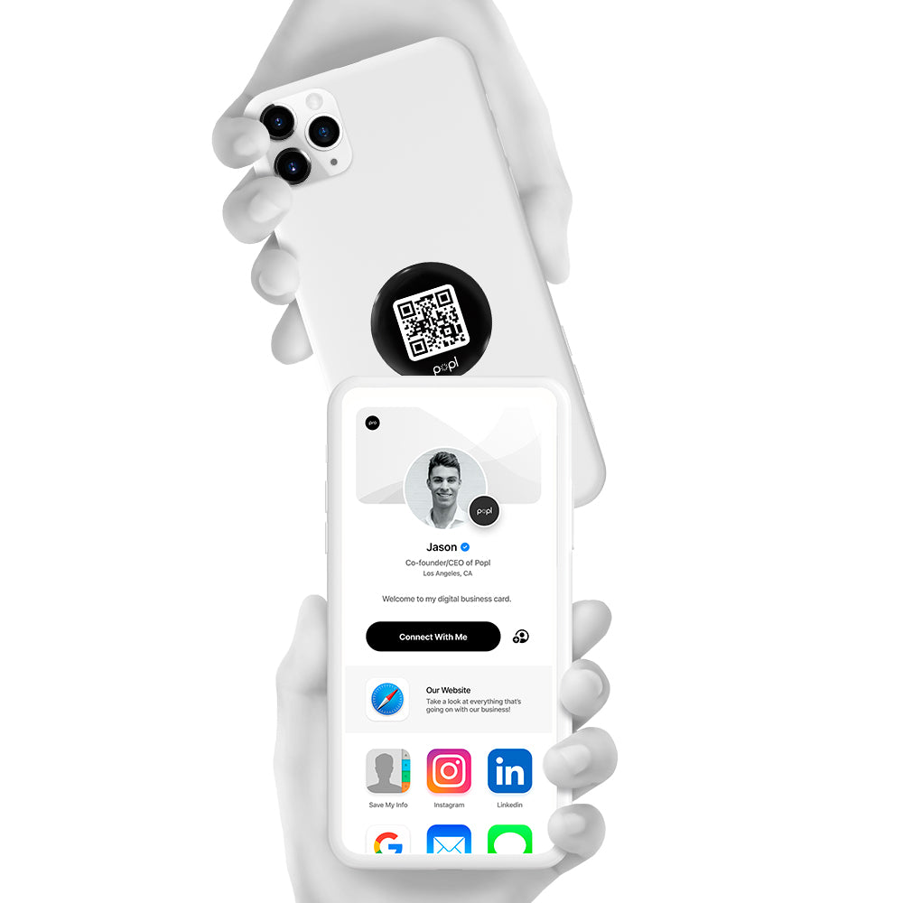 Popl digital business cards in action