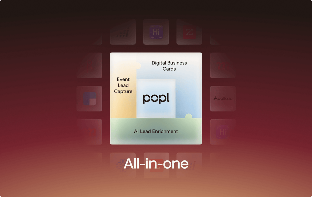 Popl offers seamless lead capture, lead enrichment, and digital business cards