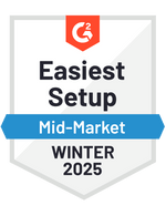 G2 Easiest Setup Mid-Market Award badge