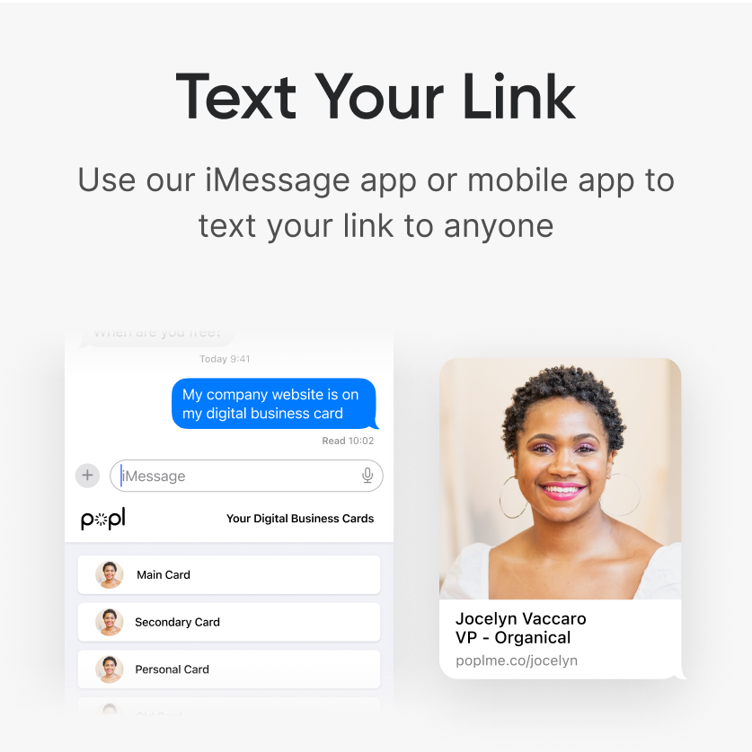 Text your link to anyone