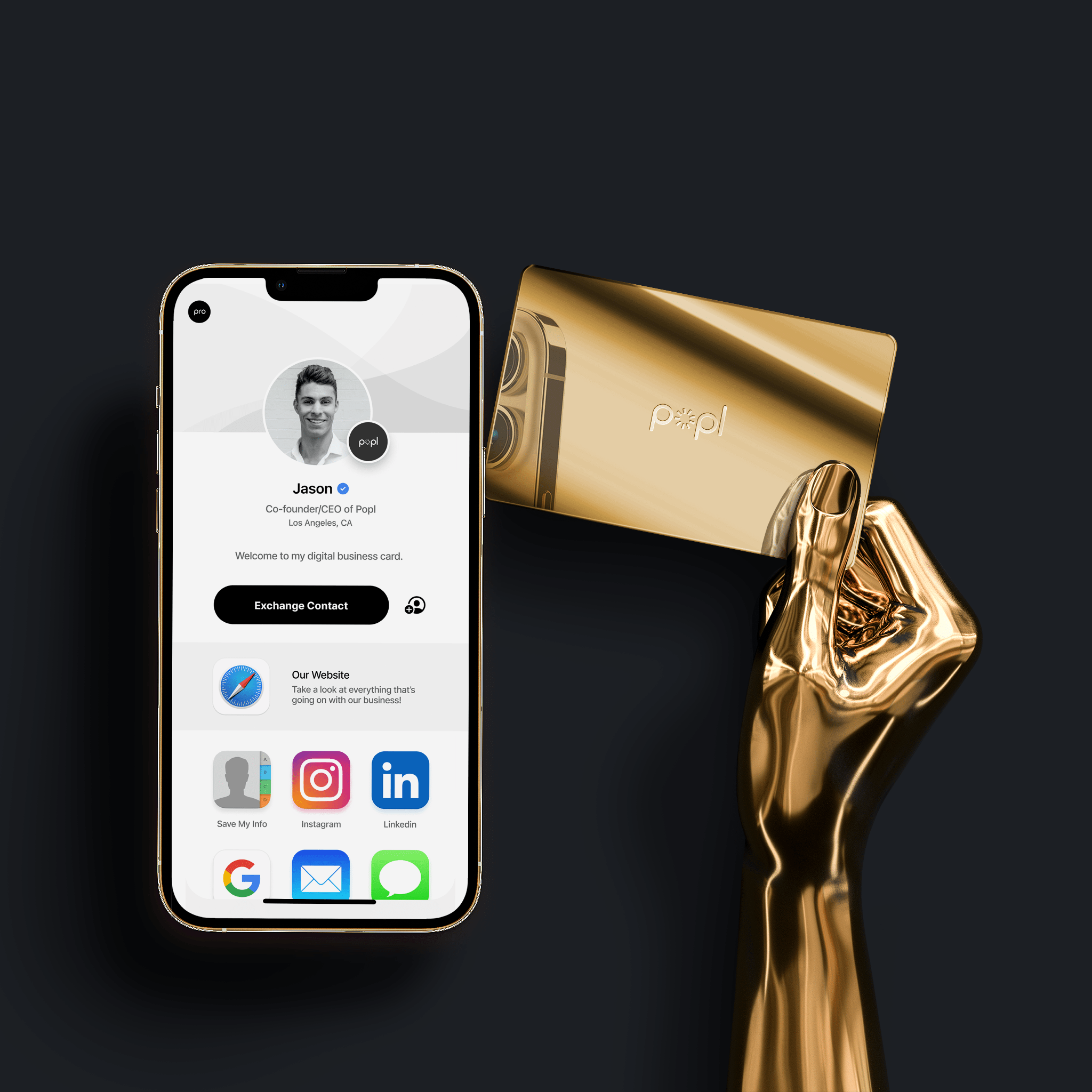 24k Gold Popl Card