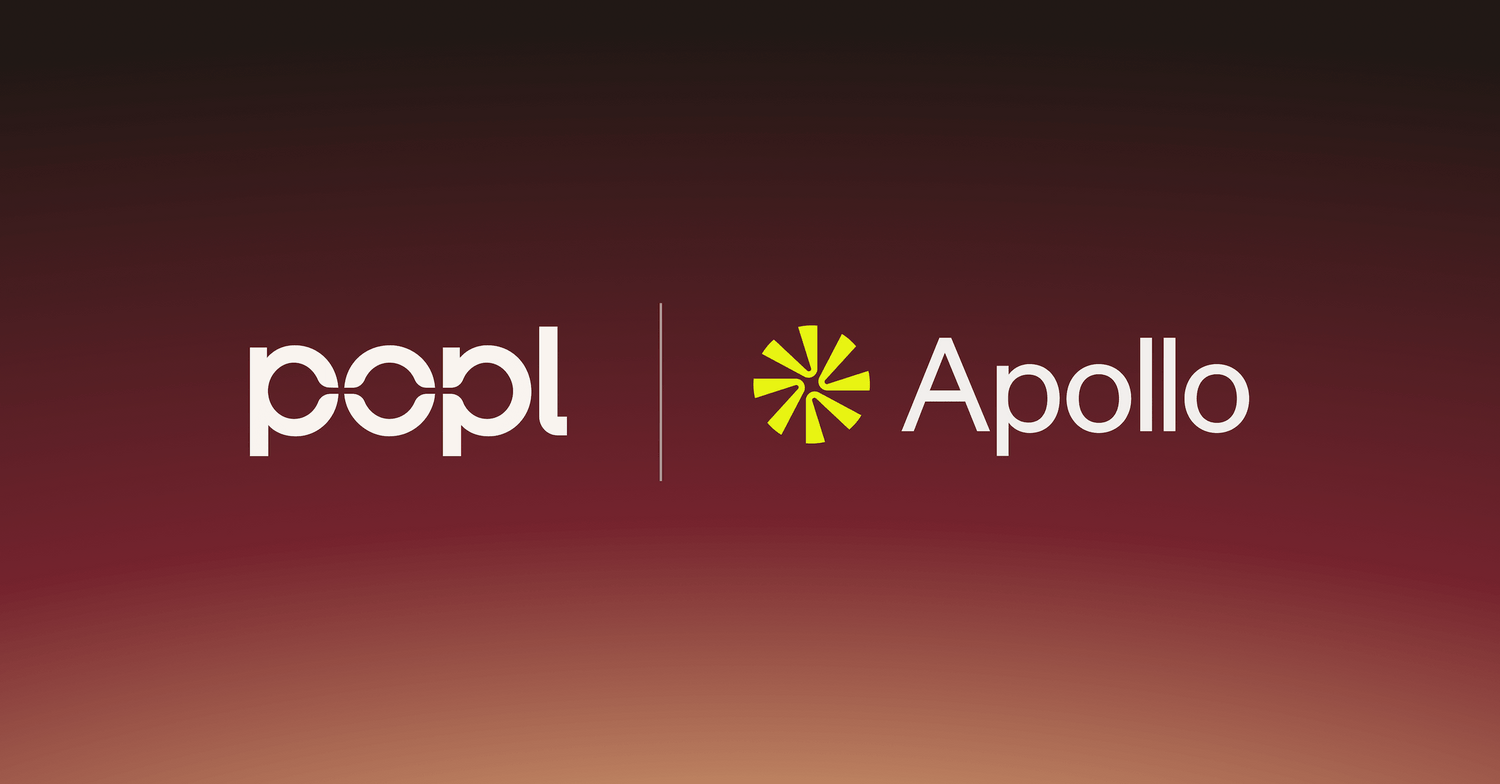 Apollo as a key data source for Popl's enrichment engine
