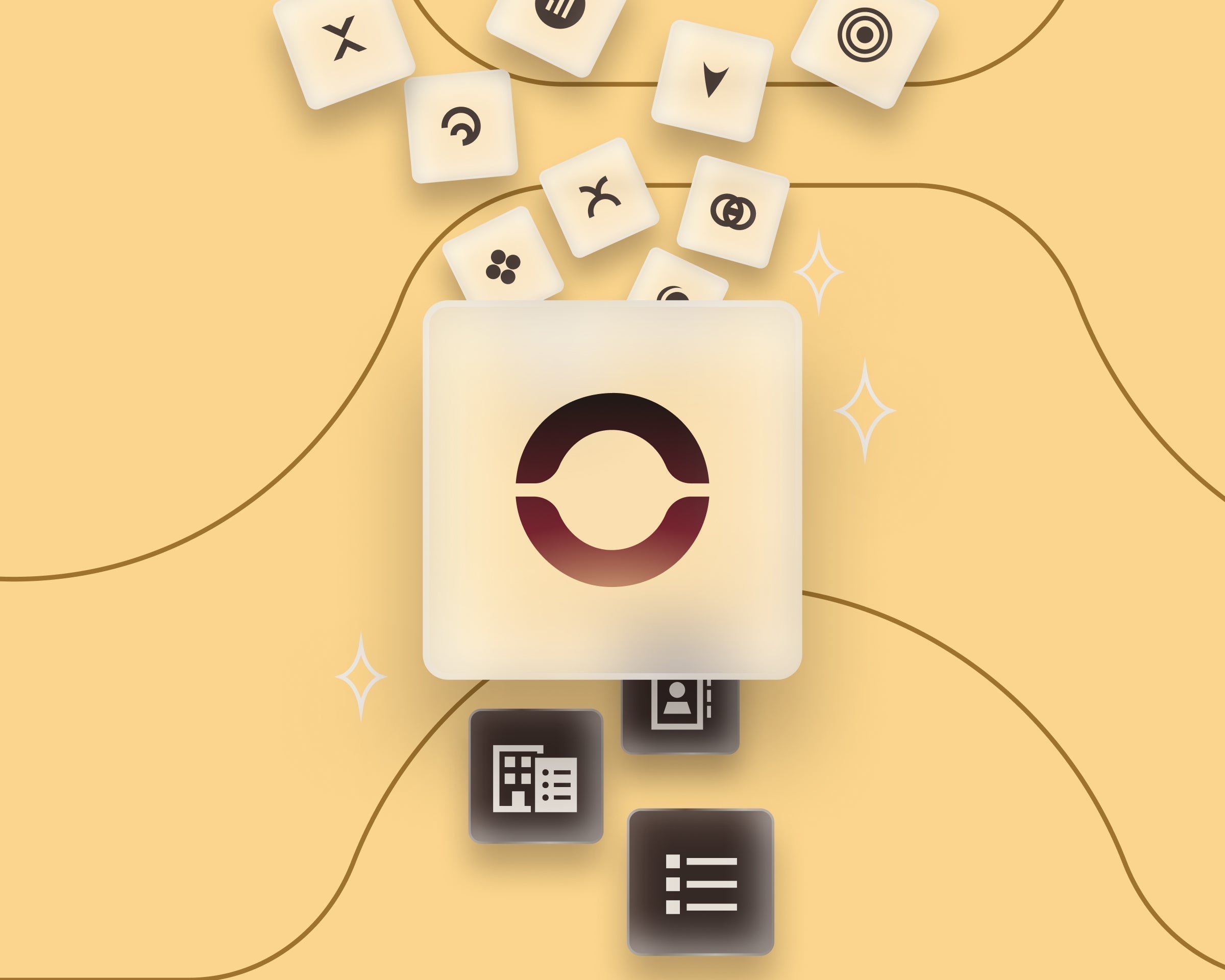 Abstract graphic of Popl's enrichment engine