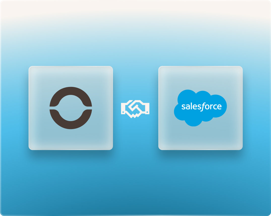 Graphic of Popl and Salesforce logos