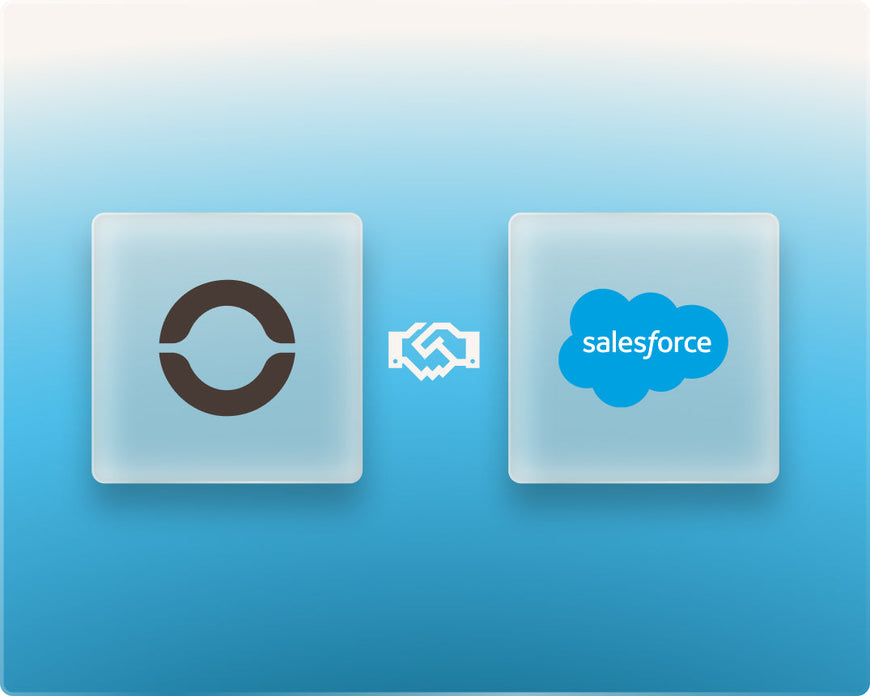 Graphic of Popl and Salesforce logos