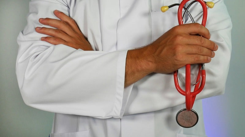 A picture showing a male healthcare professional