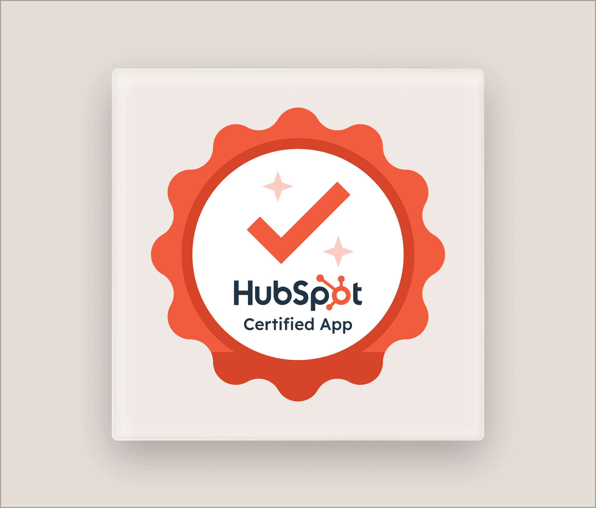 Badge showing Popl is a HubSpot Certified App