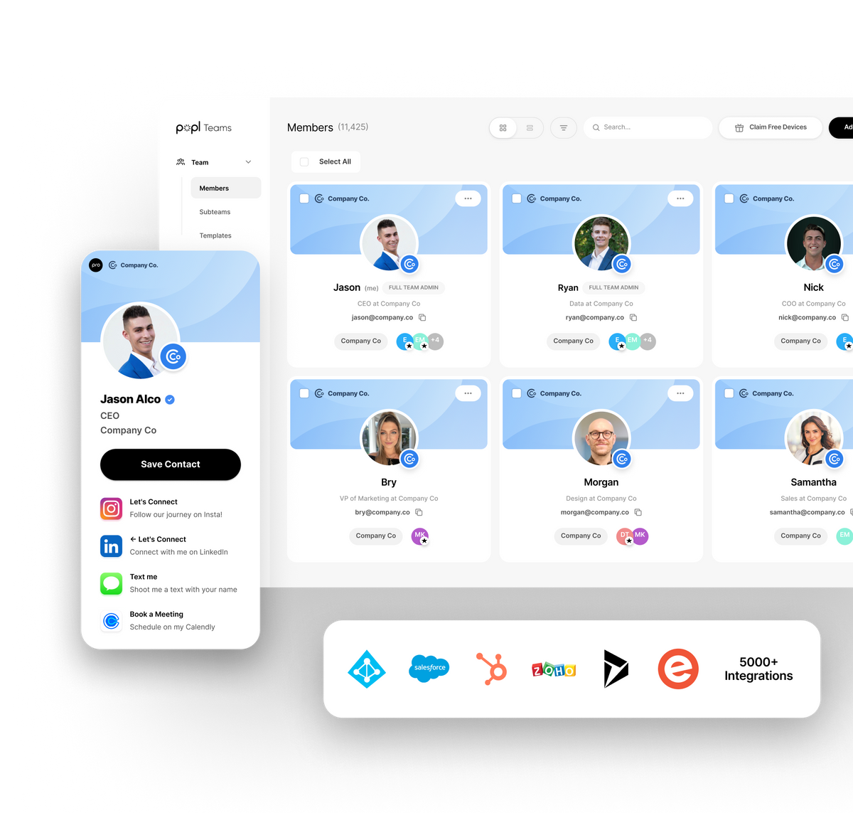 Team Image Card Digital Business Card for Teams and Professionals | Popl