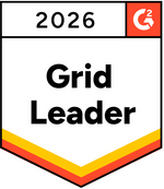 Badge with '2026 Grid Leader' text and G2 logo on a white background