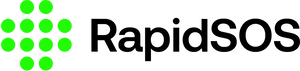 RapidSOS logo with green dots and black text